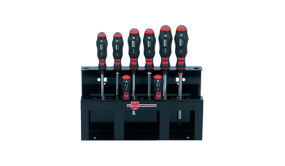 Wurth Schroevendraaier set auto, met sleutelhulp, in rek - SCHROEVENDRAAIERSET IN REK, - 061394081 060    1
