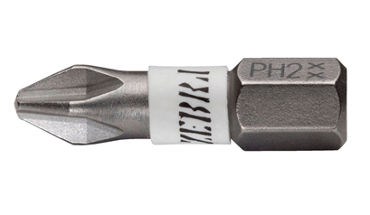 Wurth Bit PH ZEBRA C 6,3 (1/4) - BIT, 25MM, 1/4'', KRUIS, PH2 - 061412252 061   10