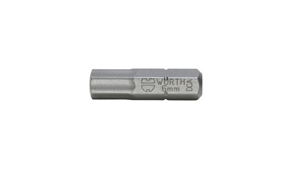 Wurth Bit binnenzeskant C 6,3 (1/4) Powerdriv - BIT 1/4 AANSL. SW.6         25 MM - 061417696 090    5