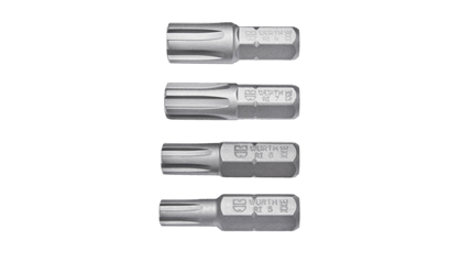 Wurth Assortiment Ribe-bits 4-delig - BITSET, 25MM, 1/4'', RI, M5-8, 4-TLG - 0614250307961    1