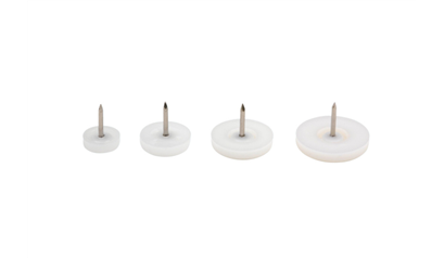 Wurth Polyethyleen stoelglijder met stalen nagel - MEUBELGL PE NAT 20MM - 0683566101961  100