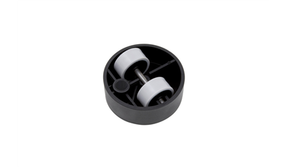 Wurth Dubbel design-meubelwiel, draaibaar, kunststof - MEUBELROL DESIGN ZACHT D2X27MM  - 0683567023961    4