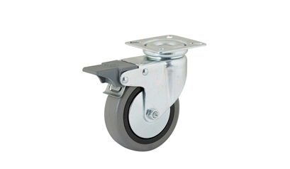 Wurth Zwenkwiel met draaibare plaat en vastzetrem - ZWENKWIEL-M REM-OPSCHROEFPL-55KG-D - 0683567532961    4