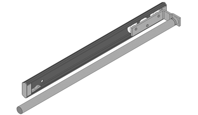 Wurth Handdoekenhouder, aluminium, uitschuifbaar - EQUIP-BATH-TOWELHOLDER-ANOD-1ARM-L4 - 0684902080961    1