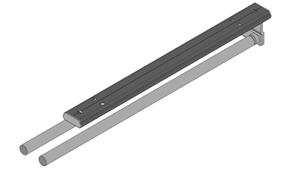 Wurth Handdoekenhouder, aluminium, uitschuifbaar - EQUIP-BATH-TOWELHOLDER-ANOD-2ARM-L3 - 0684902086961    1