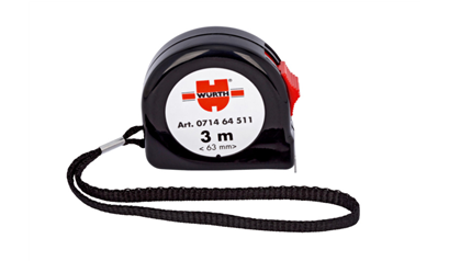 Wurth Rolbandmaat - ZAKMEETLINT, 3M - 071464 511061    1