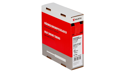Wurth Krimpkous in dispenserdoos 2:1 - AFROLBOX KRIMPKOUS ROOD 9,5-4,8MM - 0771750026961    5