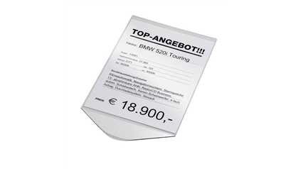 Wurth Prijslijsthouder - DOCUMENTHOLD-PRICESHEET-CAR-UP-A4 - 0824010030961    5