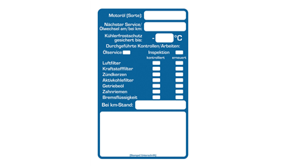 Wurth Inspectielabel, onbedrukt - SERVLBL-SERVICE-COMPLETE - 0824010033961  100