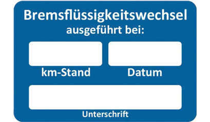 Wurth Sticker klantenservice - SERVLBL-BRAKELIQUID-CHANGE-250PCS - 0824010039090    1