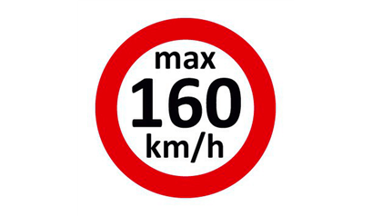Wurth Snelheidssticker voor winterbanden - SNELHSTICKER-MAX-160KM/H - 0824010050961  100