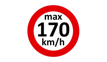 Wurth Snelheidssticker voor winterbanden - SNELHSTICKER-MAX-170KM/H - 0824010051961  100