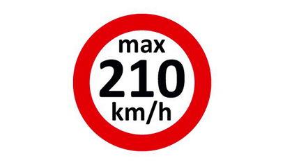 Wurth Snelheidssticker voor winterbanden - SNELHSTICKER-MAX-210KM/H - 0824010054961  100