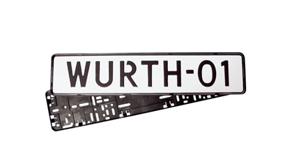 Wurth Kentekenplaathouder, basisplaat, andere - KENTEKENPL.HOUDER ZONDER TEKSTRAND - 0826450010990  100
