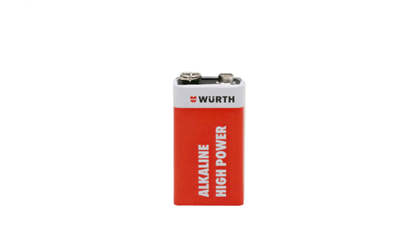 Wurth Alkaline batterij High Power - BATT-ALKALINE-E BLOCK-6LR61-9V - 0827115   961   20