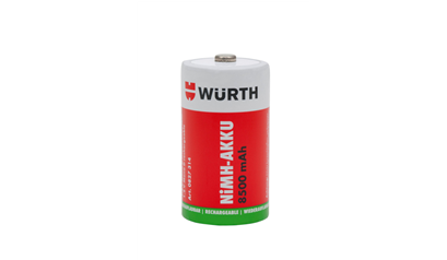 Wurth Voorgeladen NiMH-accu - BATT-MONO-OPL.BAAR-1,2V-8500MAH - 0827314   961    2