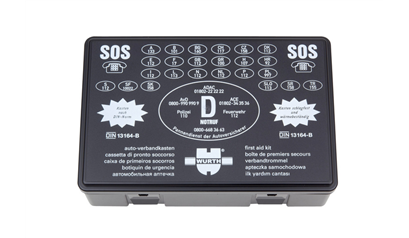 Wurth Eerstehulpdoos, DIN 13164 voor auto's - VERBANDTROMMEL AUTO-DIN13164 - 08995207  090    1