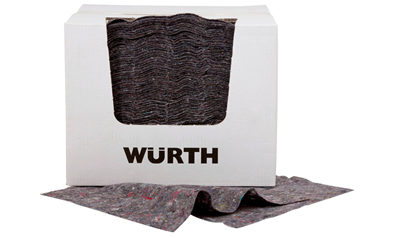 Wurth Poetsdoek, textiel - POETSLAPPEN (250 ST )IN DISPENSER - 0899800200061    1