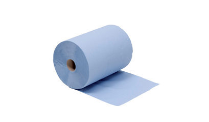 Wurth Poetspapier Ecoline op rollen - POETSPAPIER 3L BLAUW B38CM L180M 500VEL - 0899800850090    2