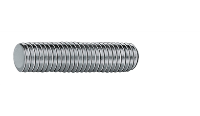 Wurth DIN 976 staal 4.8 galvanisch verzinkt - DRAAD-EIND-DIN976-4.8-(A2K)-M6X1000 - 09586     090   10