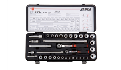 Wurth Dopsleutelset 1/4 + 3/8 inch, 35-dlg. - 1/2 -3/8 DOPSLEUTEL ASSORTIMENT 35DLG - 096517 35 060    1