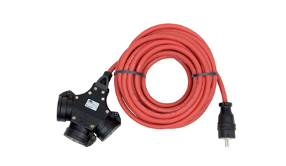 Wurth Verlengkabel aardcontact 3-voudig - EXTLD-3WAY-(H07RN-F3G1,5)-16A-250V-25M - 0969310103061    1