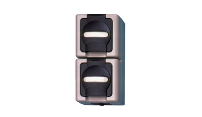 Wurth Dubb. ELMO-contactd. vert., opbouw, vocht. ruimte - SKT-SM-DB-VERTICAL-GREY-16A- - 0978800011061    1