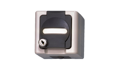 Wurth Contactdoos m. slot ELMO opbouw, vochtige ruimte - SKT-SM-(LOCK-1)-GREY-16A-250V - 0978800018961    2