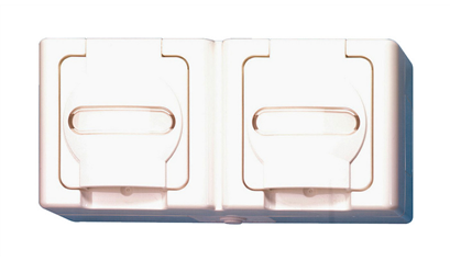 Wurth Dubb. ELMO-contactd. horiz., opbouw, vocht. ruimte - SKT-SM-DB-HORIZONTAL-WHITE- - 0978801010061    1
