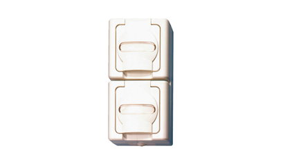 Wurth Dubb. ELMO-contactd. vert., opbouw, vocht. ruimte - SKT-SM-DB-VERTICAL-WHITE-16A - 0978801011061    1