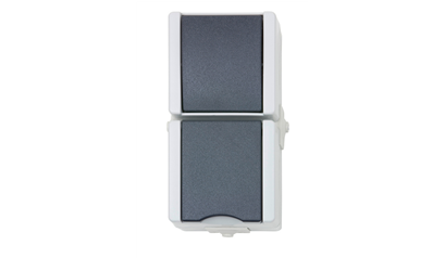 Wurth Univ. schakel./contactdoos opbouw, vochtige ruimte - CONTACTDOOS GRIJS DUBBEL - 0978804009961    3