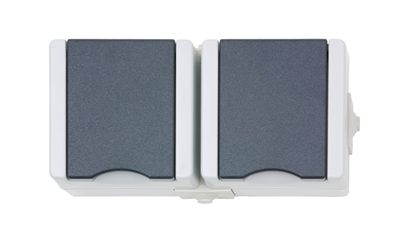 Wurth Contactd. dubb. horiz. opbouw, vochtige ruimte - SKT-SM-DOUBLE-HORIZONTAL-GREY-1 - 0978804010961    3