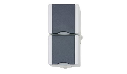 Wurth Dubbele contactdoos vert., opbouw, vochtige ruimte - SKT-SM-DOUBLE-VERTICAL-GREY - 0978804011961    3