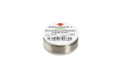 Wurth Zachtsoldeer, elektrosoldeertin nr. 1 - LOT-NR1-SN99,3/CU0,7-LOODVRIJ-250G-D1,5 - 09871133  061   20