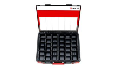 Wurth Systeem-koffer leeg assortiment 8.4.1 - SYSTEEMKOFFER 8.4.1 6-VAKSINDELING ZWART - 5581110100961    1