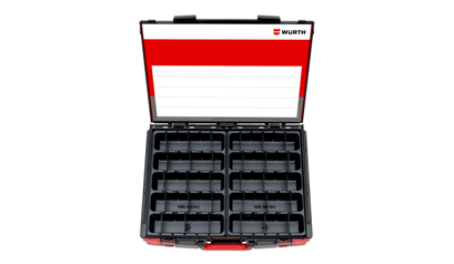 Wurth Systeem-koffer leeg assortiment 8.4.1 - SYSTEEMKOFFER 8.4.1 10VAKSINDELING ZWART - 5581110101961    1