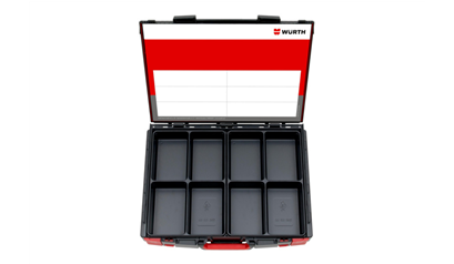 Wurth Systeem-koffer leeg assortiment 8.4.1 - SYSTEEMKOFFER 8.4.1 8-VAKSINDELING ZWART - 5581110102961    1
