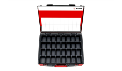 Wurth Systeem-koffer leeg assortiment 8.4.1 - SYSTEEMKOFFER 8.4.1 32VAKSINDELING ZWART - 5581110104961    1