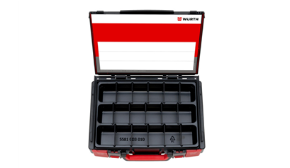 Wurth Systeem-koffer leeg assortiment 4.4.1 - SYSTEEMKOFFER 4.4.1 3-VAKSINDELING ZWART - 5581120100961    1