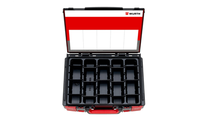 Wurth Systeem-koffer leeg assortiment 4.4.1 - SYSTEEMKOFFER 4.4.1 5-VAKSINDELING ZWART - 5581120101961    1