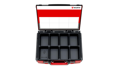 Wurth Systeem-koffer leeg assortiment 4.4.1 - SYSTEEMKOFFER 4.4.1 8-VAKSINDELING ZWART - 5581120105961    1