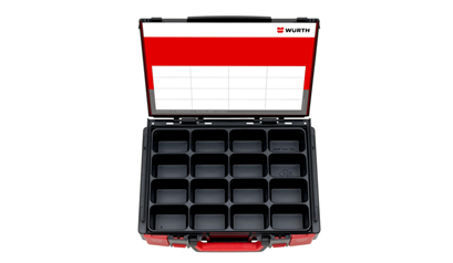 Wurth Systeem-koffer leeg assortiment 4.4.1 - SYSTEEMKOFFER 4.4.1 16VAKSINDELING ZWART - 5581120106961    1