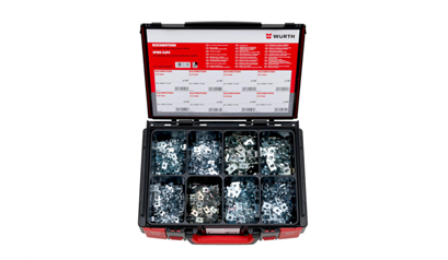 Wurth Assortiment stalen plaatmoeren, kleurloos, gegalvaniseerd, Sysko - ASS-PLAATMOER - 5964050002961    1